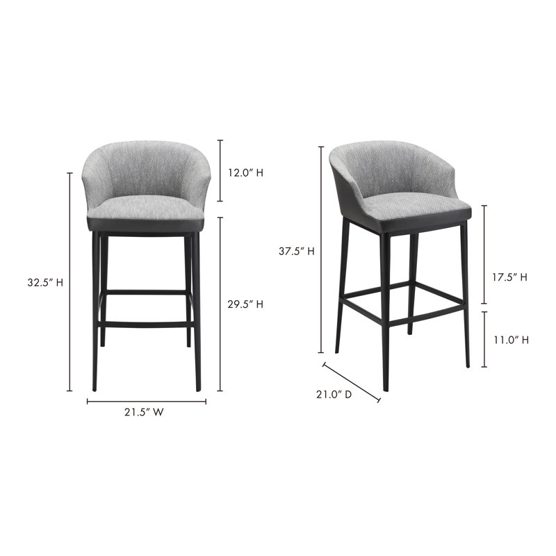 Verena Counter & Bar Stool, Gray, Counter Stool (25.5" Seat Height)
