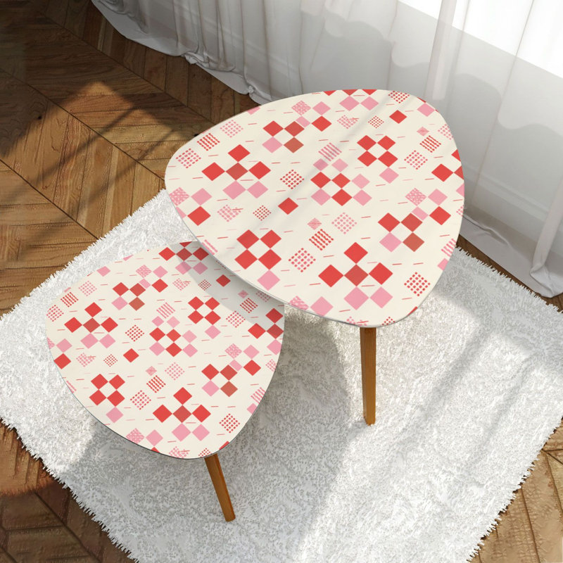 Ensemble de 2 tables basses gigognes Triangle