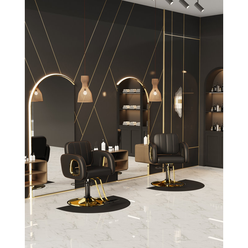 Fauteuil de salon noir et or Inbox Zero