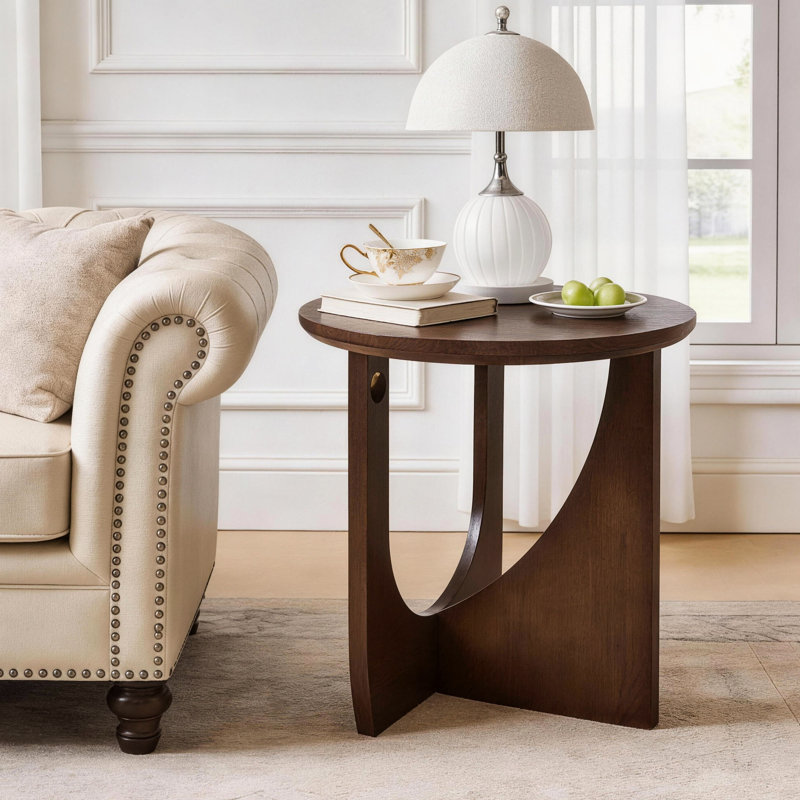 Table d'appoint en bois naturel, table d'appoint simple pour bureau, 50 cm de hauteur, style rustique, convient à une chambre ou un balcon.
