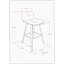 Tabouret à hauteur de comptoir / de bar Bentwood (ensemble de 2)-1696710983