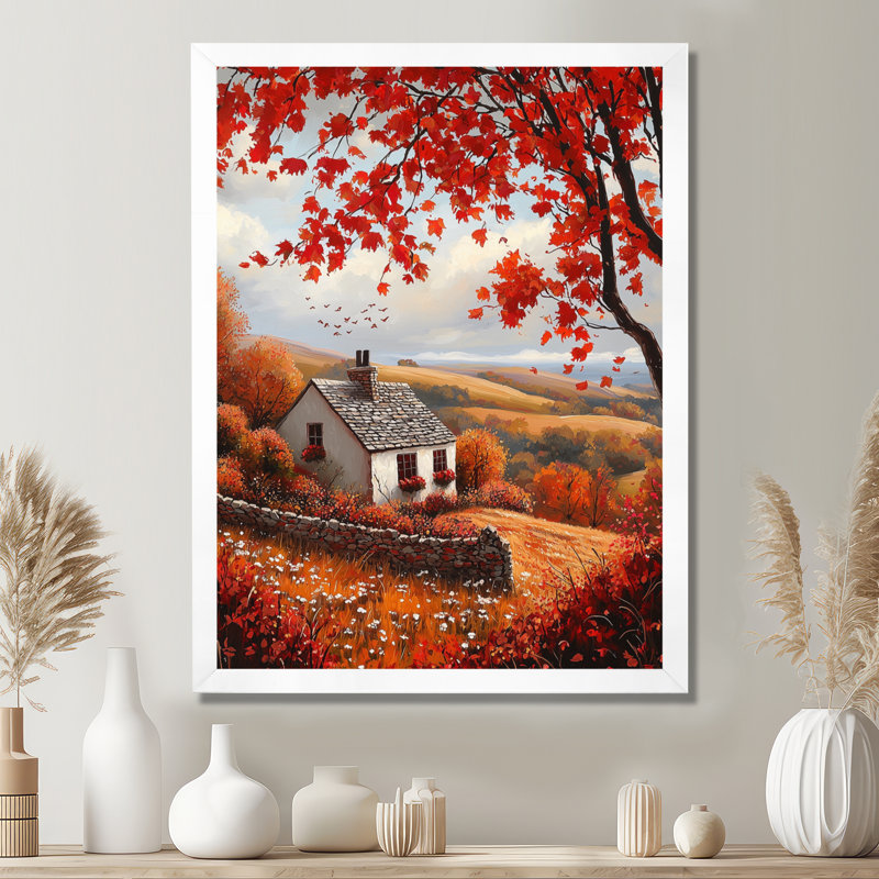 Duncann - art mural paysages, H 32 po x l 24 po, Reproduction encadrée sans passe-partout, Blanc