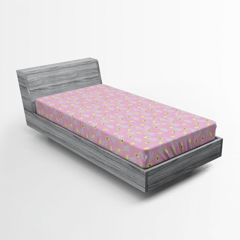 Microfiber Floral Fitted Sheet, Twin XL Fitted Sheet