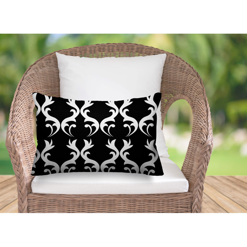 Housse et insert de coussin d'extérieur Galton, Noir