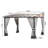Modern Outdoor Slant-Top Hardtop Gazebo With Black Metal Frame And Curtains-108211678