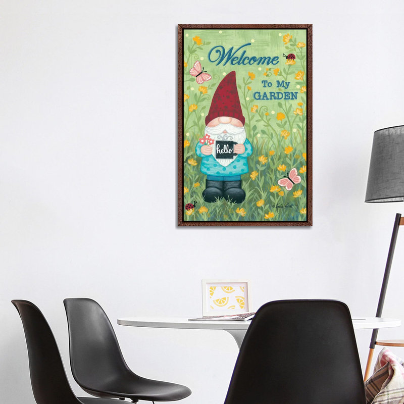 Welcome To My Garden by Annie LaPoint - Print on Canvas, Brown Floater Frame, 101.6 cm H x 66.04 cm W
