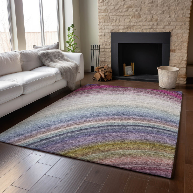 Tapis beige Cerrito AMF584 lavable à la machine de qualité supérieure, Rectangle 10 pi x 14 pi