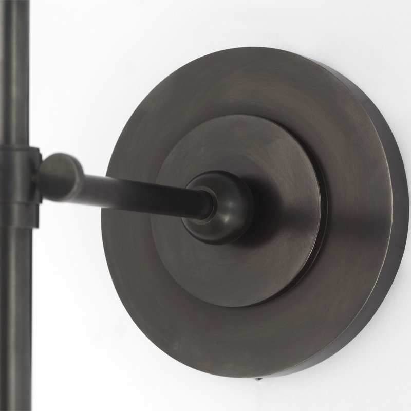 Thomas O'Brien Bryant 27" Cordless Tail Sconce with Linen Shade, Bronze