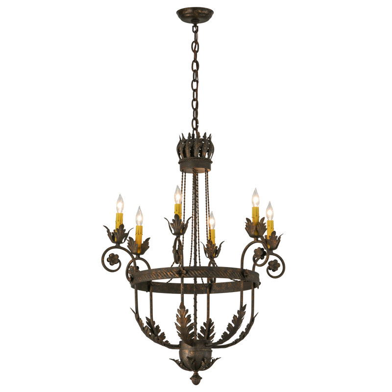 Greenbriar Oak 6 - Light Chandelier