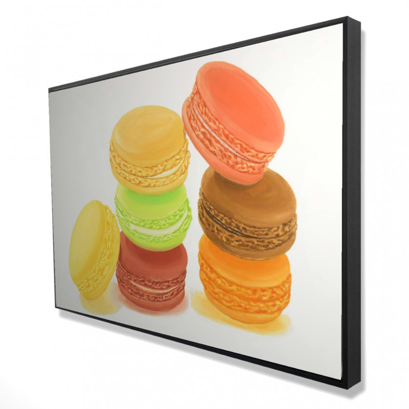 "Macarons délicieux" sur toile
