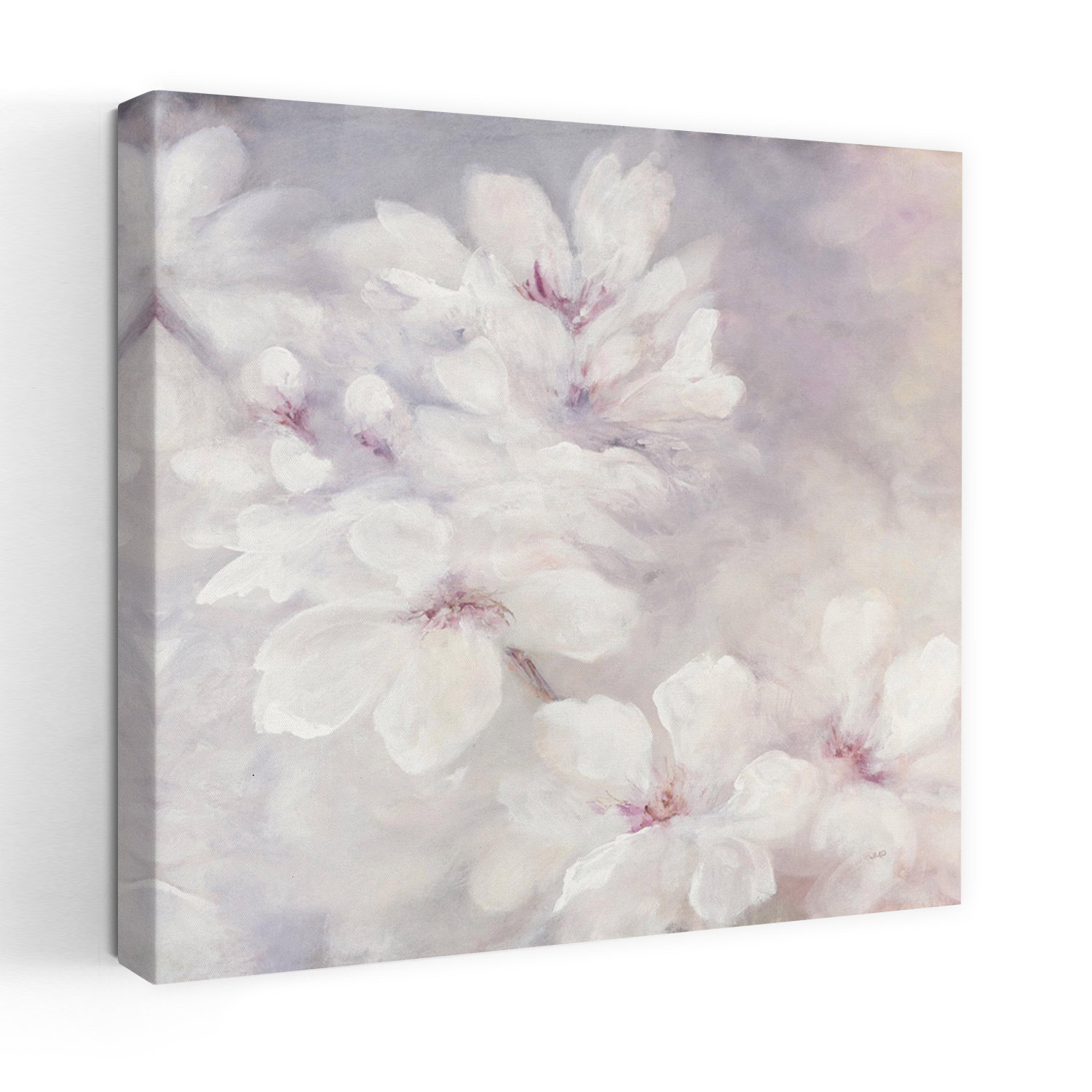 Red Barrel Studio® Contemporary Cherry Blossoms Square With Abstract ...