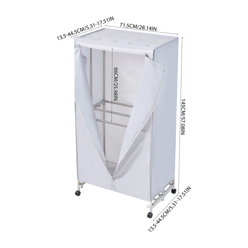 Electric Clothes Dryer, White
