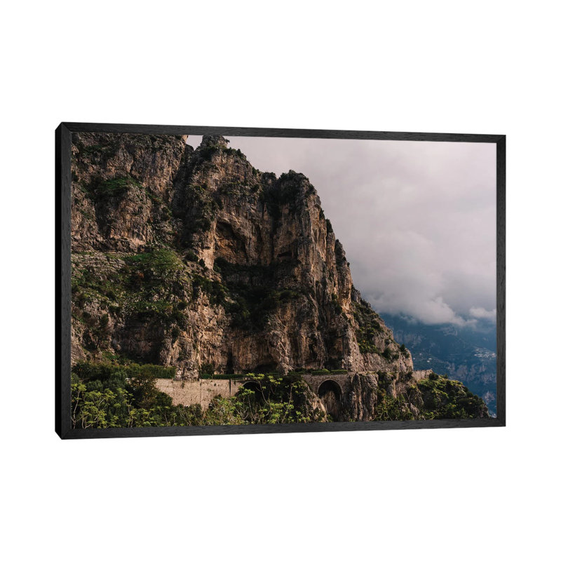 Amalfi Coast Drive II by Bethany Young - Print on Canvas, 66.04cm H x 101.6cm W x 3.81cm D, Black Framed
