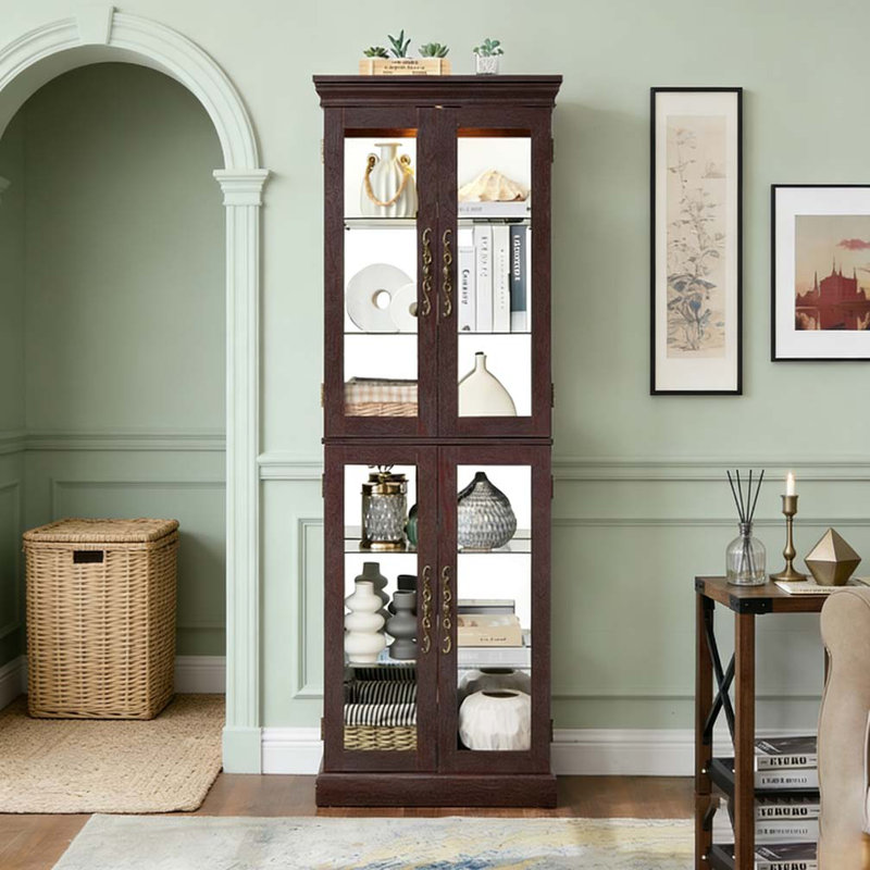 Vitrine vitrée élégante, Cerisier