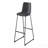 Office Chair, Bar Height, Standing, Computer Desk, Work, Grey Leather Look, Black Metal, Contemporary, Modern