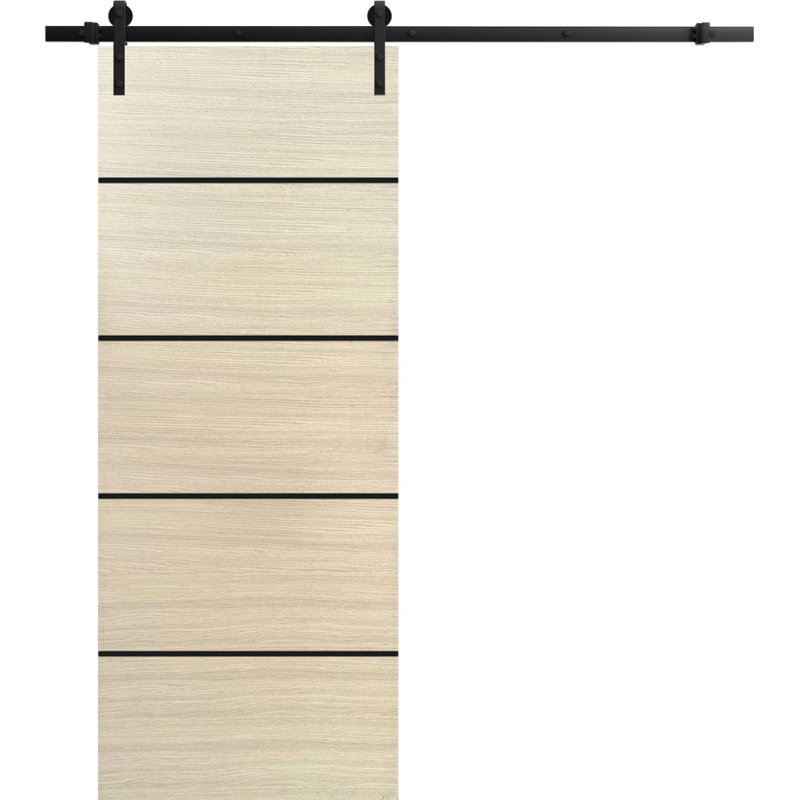 Porte de grange à panneaux en bois, 18 po x 84 po