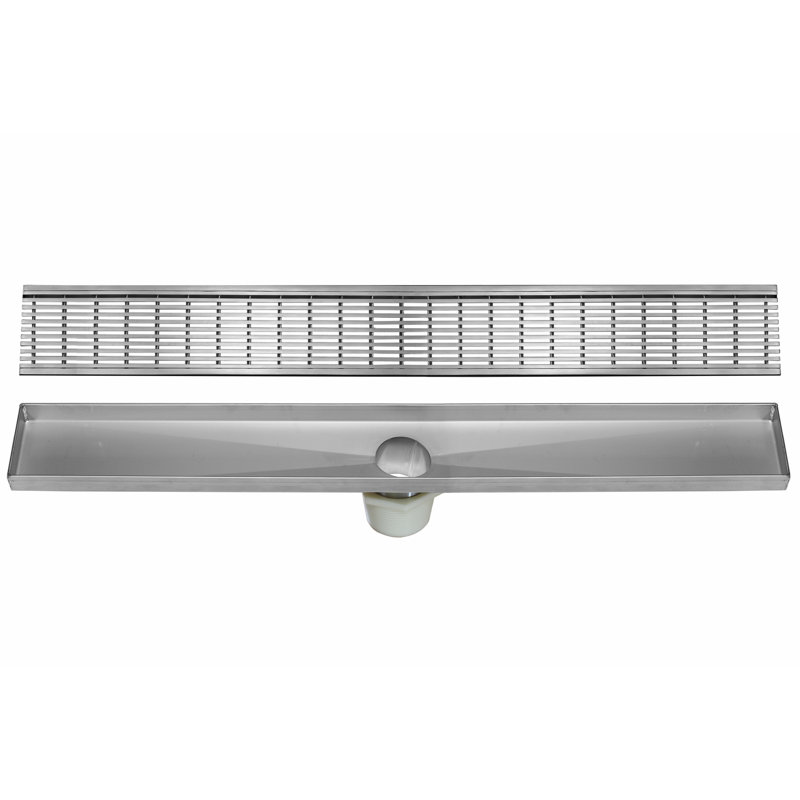 Drain de douche à grille linéaire, Satin brossé