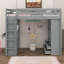 Lit mezzanine simple avec tiroirs Jaquaylin-131812100