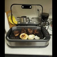  SNUNGPHIR PowerXL Smokeless Grill with Tempered Glass Lid and  Turbo Speed Smoke Extractor Technology. Make Meals Inside With Virtually No  Smoke (Stainless Steel Pro with Hinged Lid and Griddle Plate)