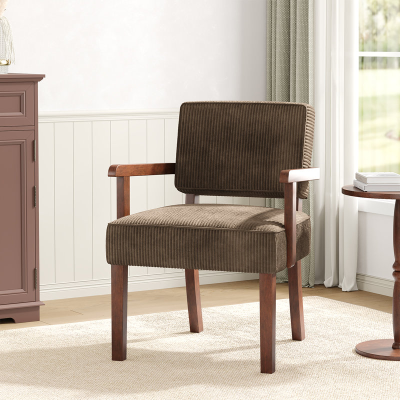 Fauteuil d'appoint Naethan, Brown Corduroy