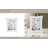 Decorative Rectangle Marble Photo Frame with Curved Edges -  Elegant Picture Frame for Entryway Table or Living Room Decor - White -365897514