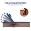 Chaise longue d'extérieur en osier inclinable avec table d'appoint et coussins-866509103