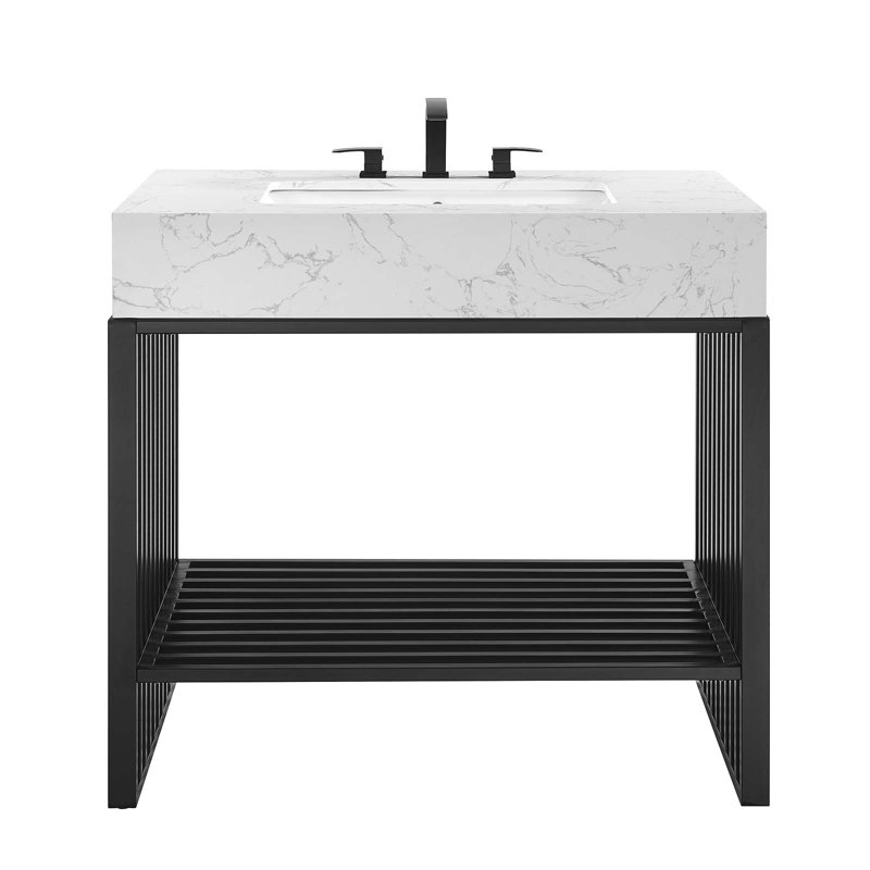 Meuble-lavabo 36 po Modway Gridiron, Noir