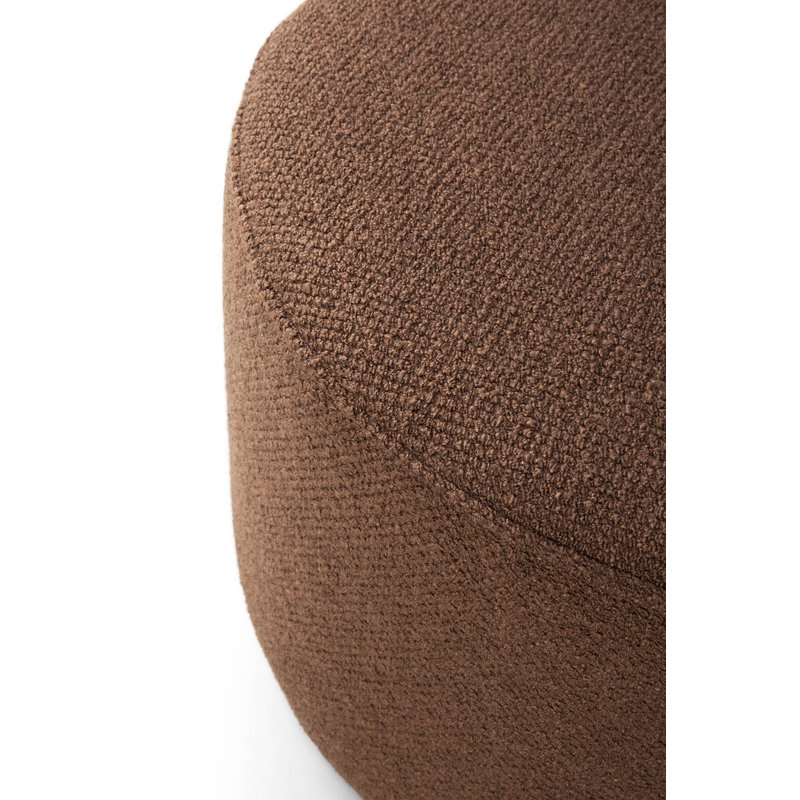 Barrow Round Pouf, Copper Polyester Blend