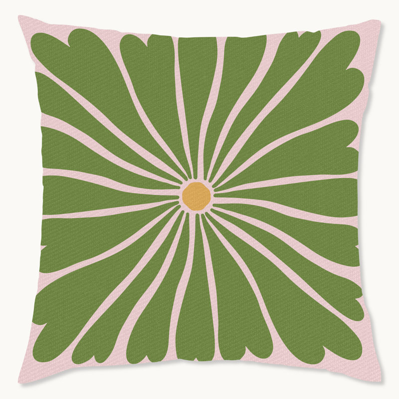 Housse de coussin floral en polyester