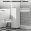 Bathroom Cabinet With Barn Doors, Toilet Paper Roll Holder, White