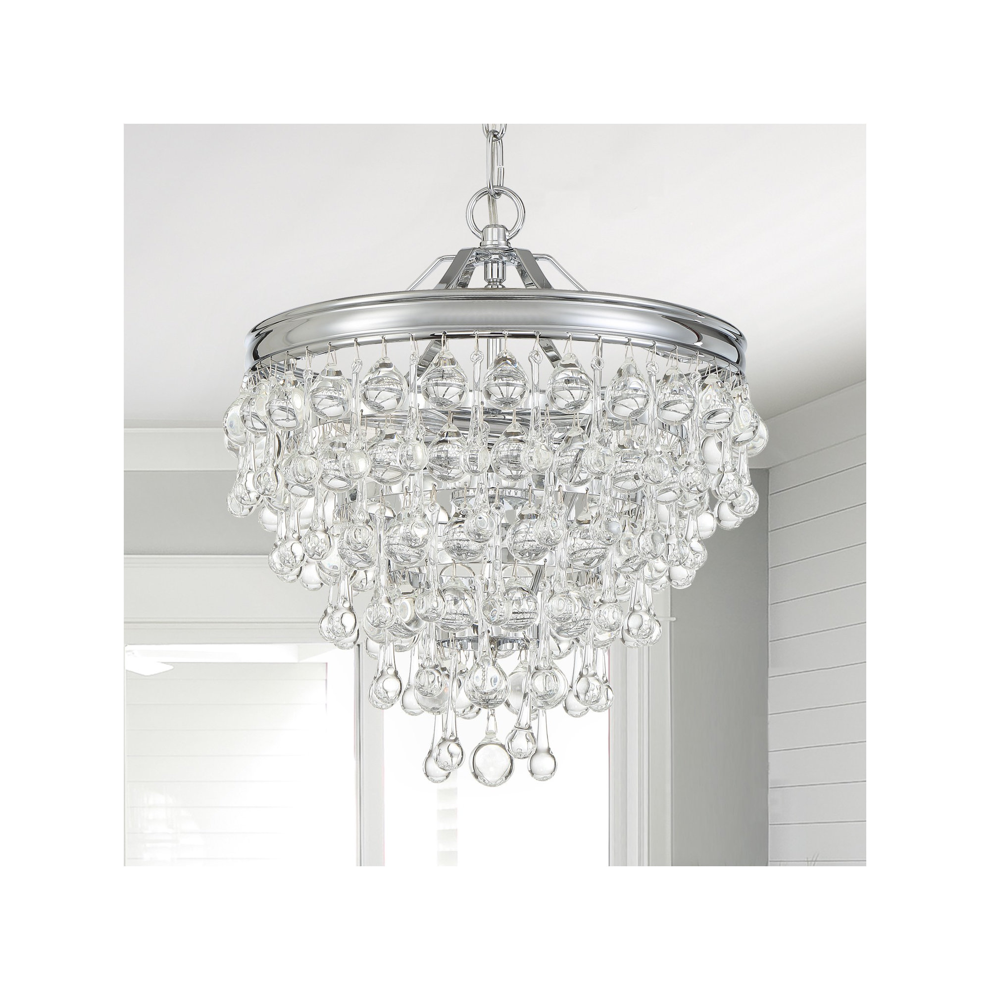 Omalley 3 Light Dimmable Pendant, Chrome