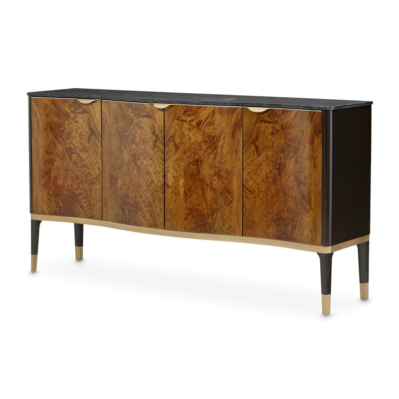 Buffet Malibu Crest 74,5 po, Espresso foncé / acajou