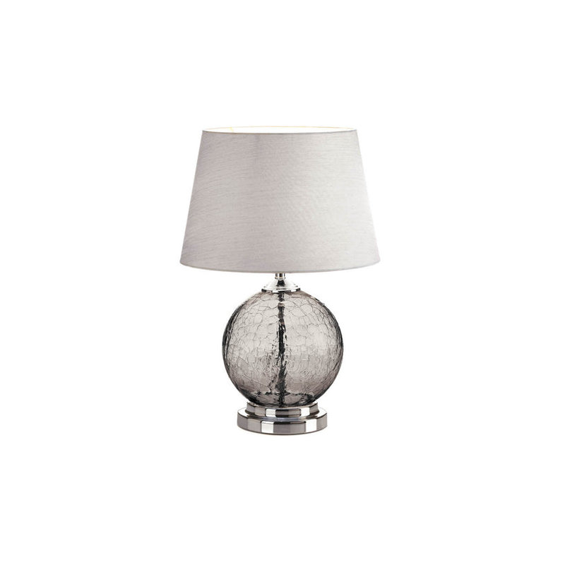 Lampe de table en verre craquelé gris