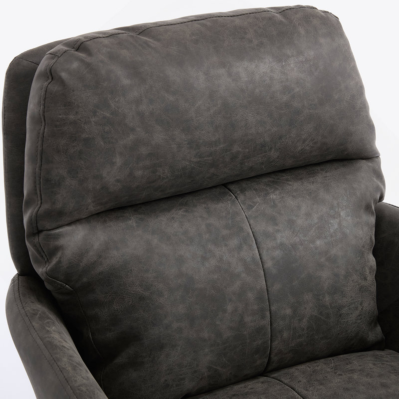 Cuir artificiel, similicuir, base noire, hauteur réglable, convient au bureau, à la chambre à coucher, à la coiffeuse et à d'autres environnements. Une chaise de bureau gris