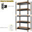 Étagère de garage Étagères de rangement robustes d'une capacité de 2 000 lb, étagère en métal réglable à 5 niveaux: l 48 po x P 24 po x H 72 po, support industriel pour garde-manger