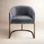 Chaise avec accoudoirs rembourrée en tissu Wiley-1884158482