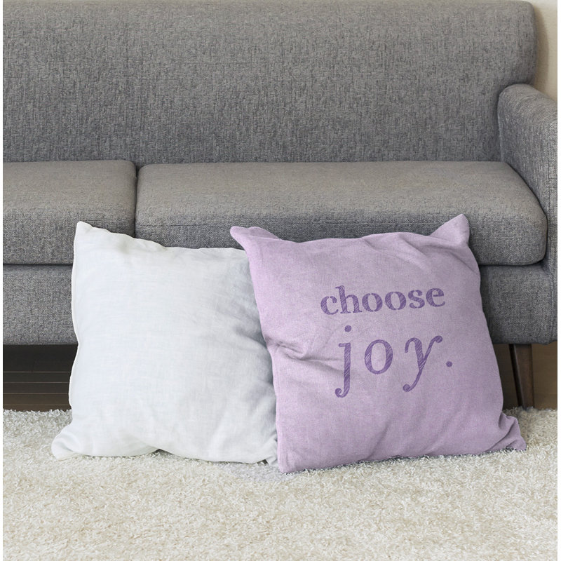 Coussin de sol choose Joy, H 28 po x l 28 po, Mauve