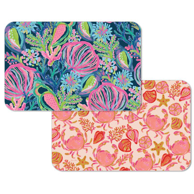 Ensemble de 4 napperons réversibles Vibrant Sealife