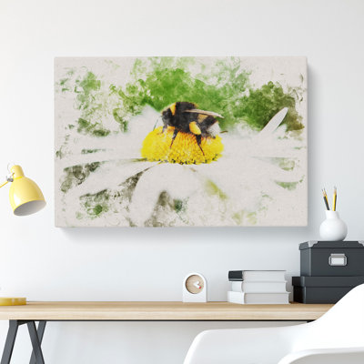 Bee Collecting Pollen Vol.2 - Wrapped Canvas