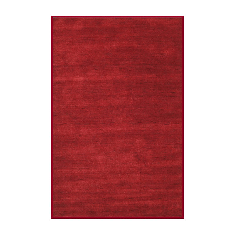 Tapis rouge contemporain, Rectangle 3 pi x 5 pi