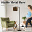 Lampe sur pied à arc avec abat-jour ajustable Lanternes d'arbre gothiques dorées Crânes de hibou Lampe sur pied noire 3 températures de couleur Lampe à mât haut avec interrupteur au pied pour la chambre à coucher