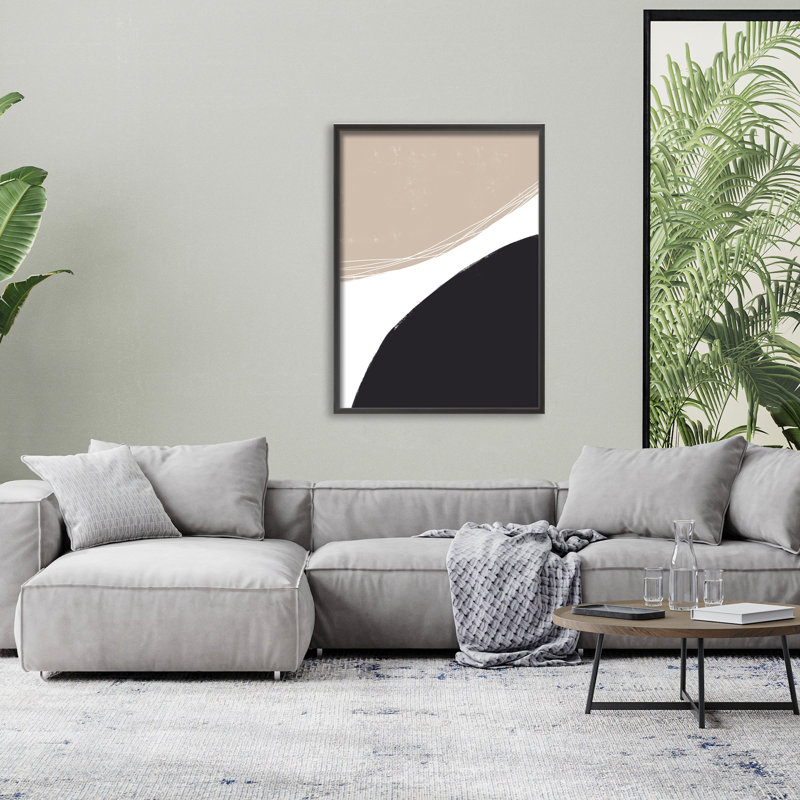 Abstract Joyful Harmony by  - Picture Frame Painting on Paper, Framed Canvas, 24" H x 16" W x 2.375" D, Gold
