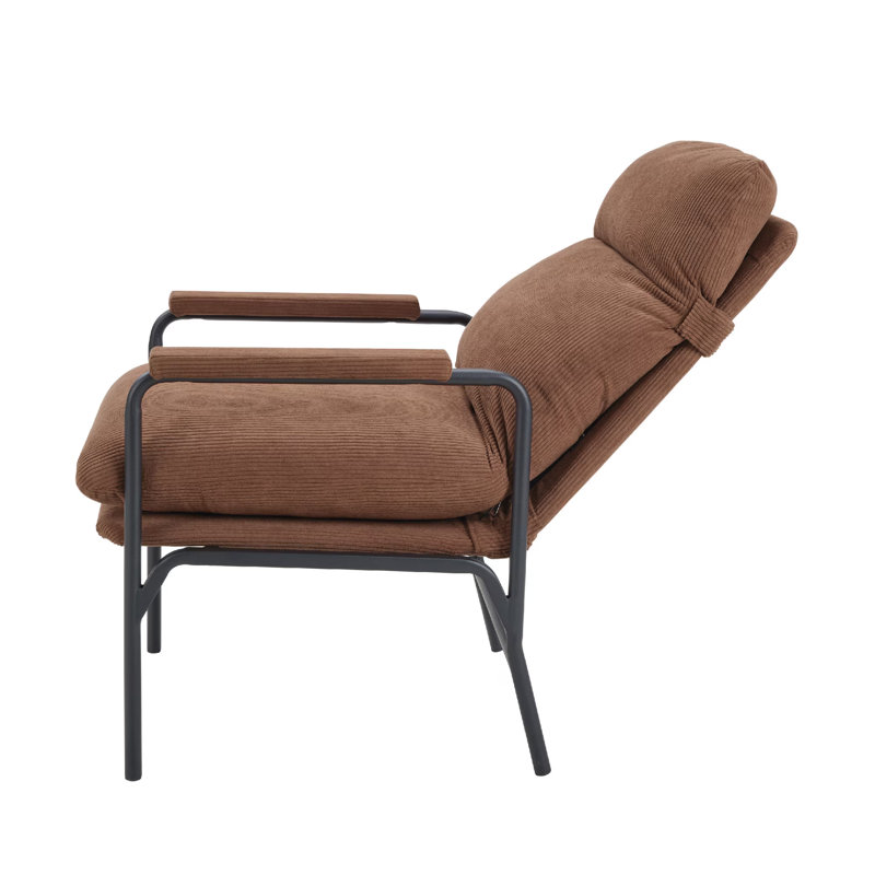 Modern Accent Chair, Reclining Chair With Adjustable Backrest