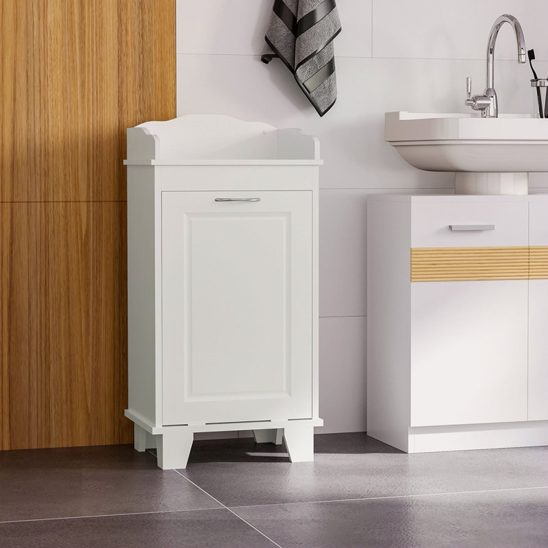 31" Tilt Out Laundry Hamper, Free Standing Home Organizer Hamper, Bathroom Storage Cabinet