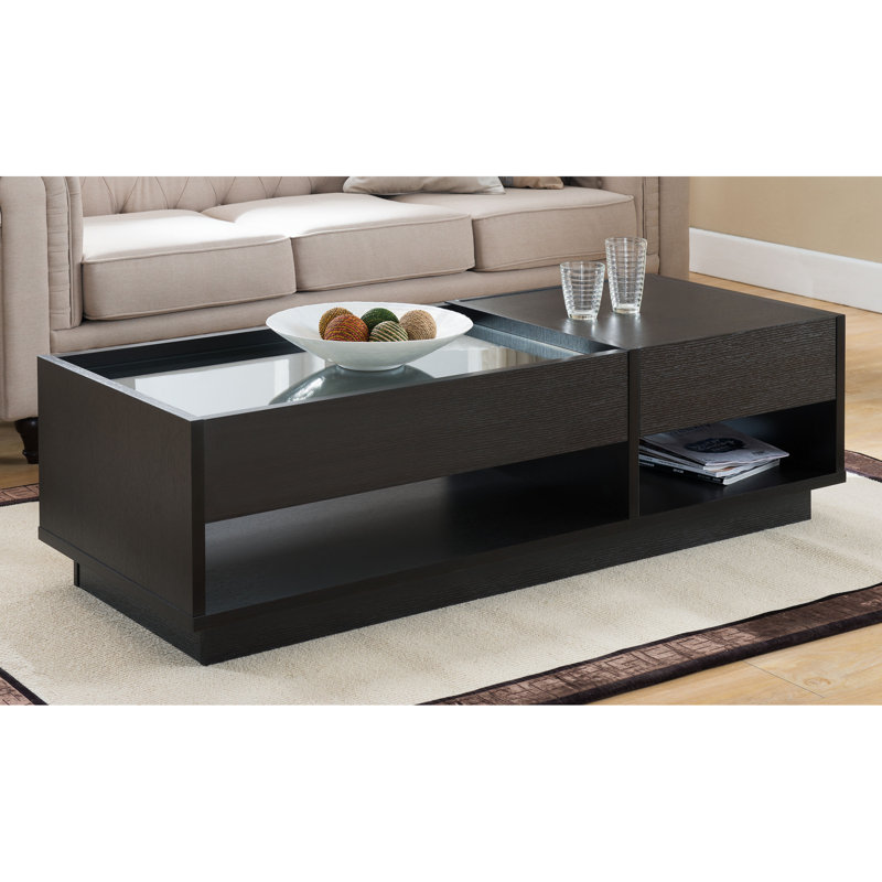 Solid Coffee Table with Storage