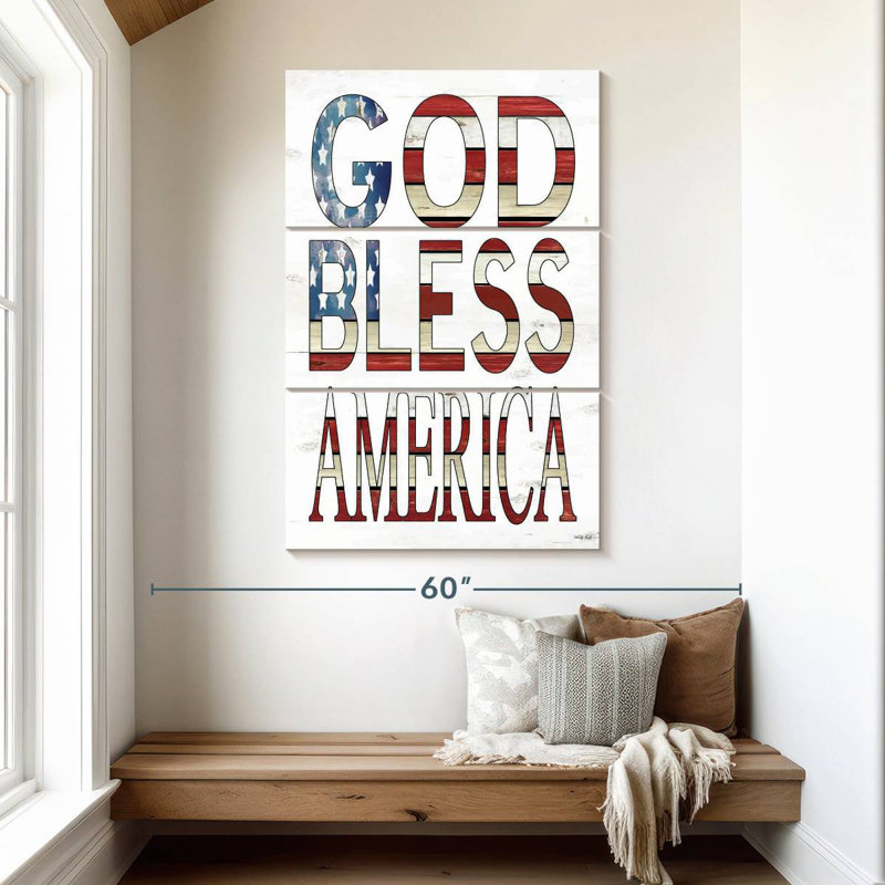 Kema Patriotic God Bless America, H 50 po x l 32 po