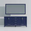 Meuble-lavabo double P 22 po, comptoir en marbre de Carrare et miroir 58 po-1912746853-1912746857