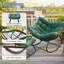Chaise berçante avec repose-pieds, repose-pieds et coussins en osier toutes saisons-836520588