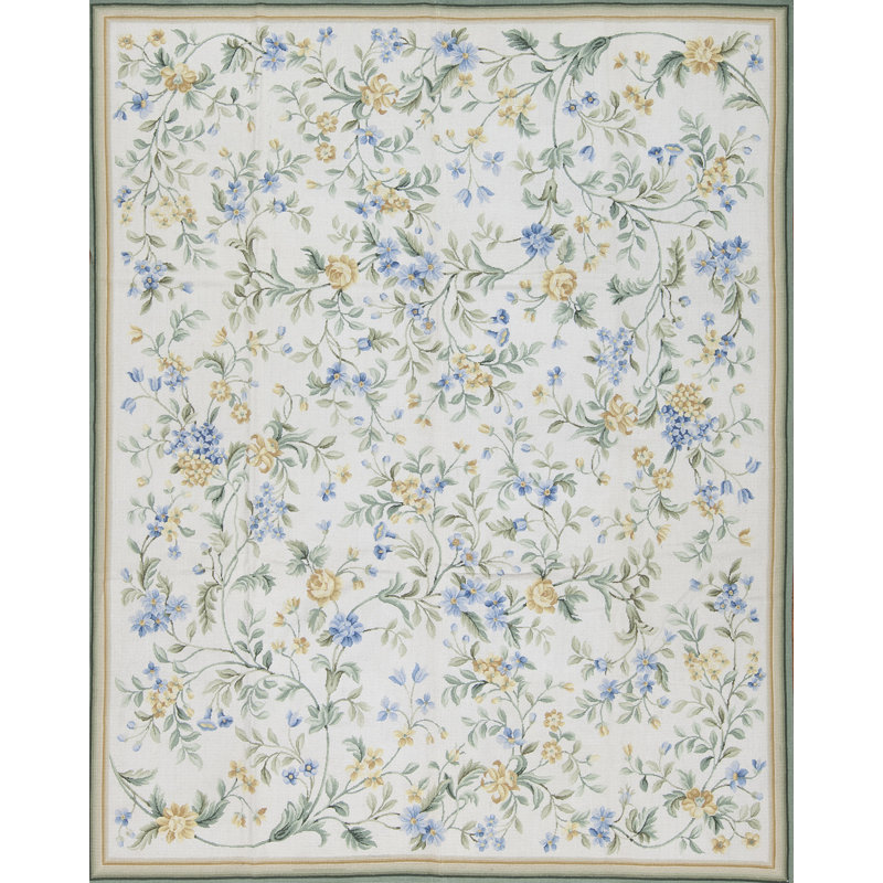 Gros Point Needlepoint One-of-a-Kind 8.0 X 10.0 Flatweave Area Rug