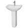 Barclay Lara 16'' White Vitreous China U-Shaped Bathroom Sink with Overflow